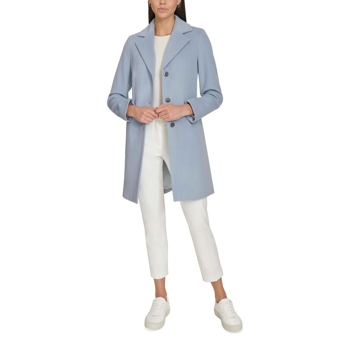 Women's 'Single-Breasted Wool Blend Coat' Coat