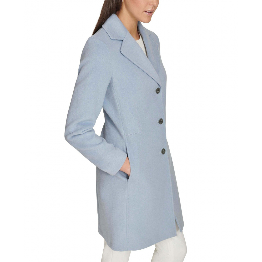 Women's 'Single-Breasted Wool Blend Coat' Coat