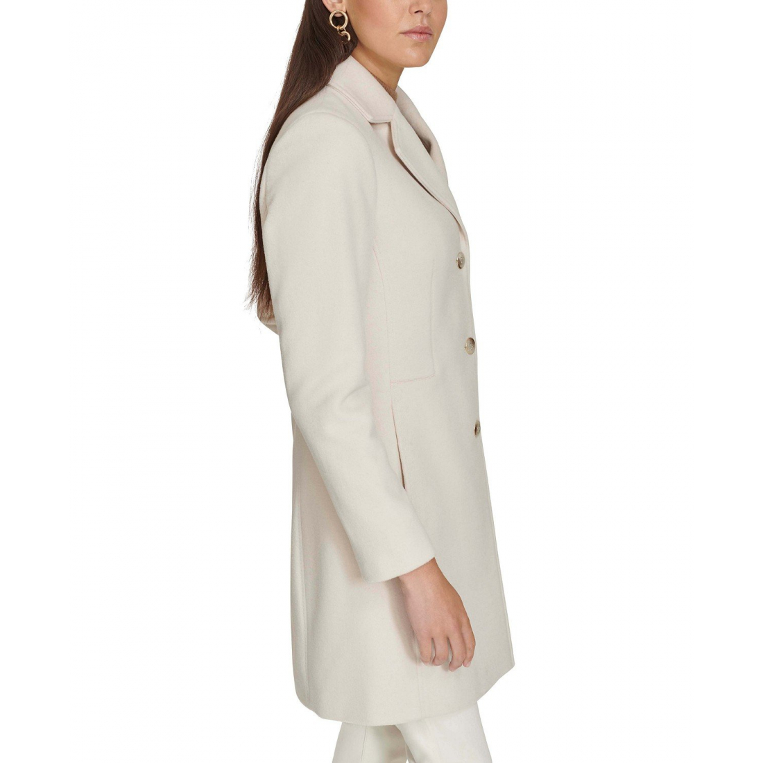 Women's 'Single-Breasted Wool Blend Coat' Coat