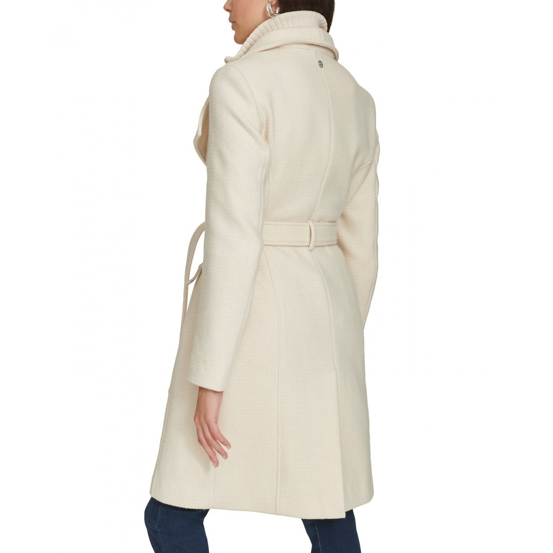 Women's 'Wool Blend Wrap' Belted Coat