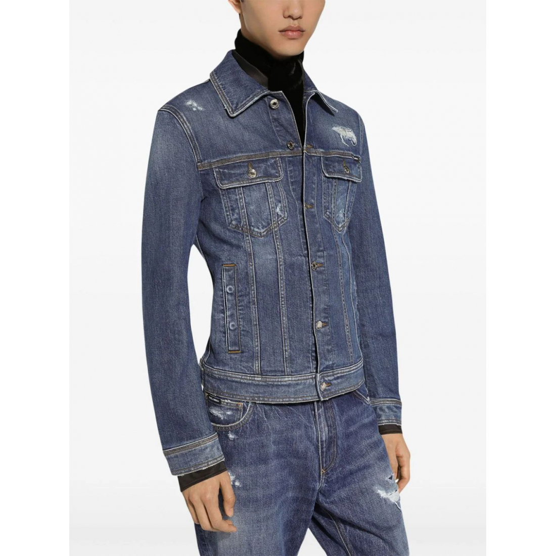 Men's 'Buttoned' Denim Jacket