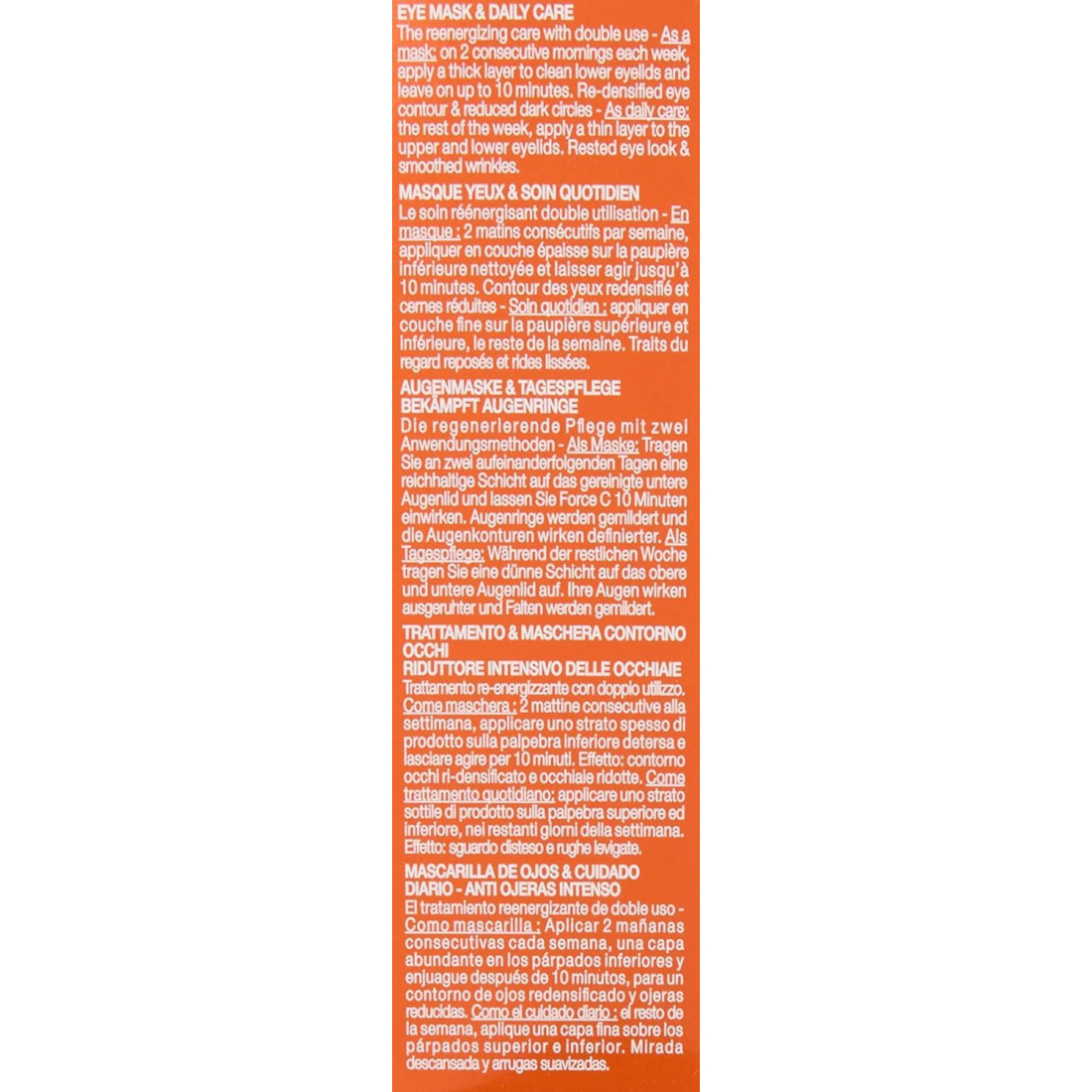 Masque pour les yeux 'Force C Eye Mask & Daily Care' - 15 ml