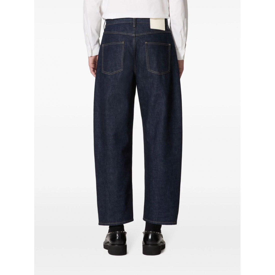 Jeans coupe courte 'Logo-Patch' pour Hommes