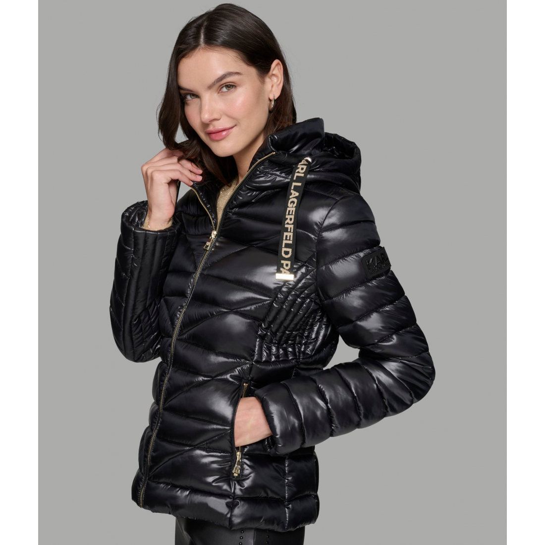 'Short Puffer Jacket With Logo' pour Femmes