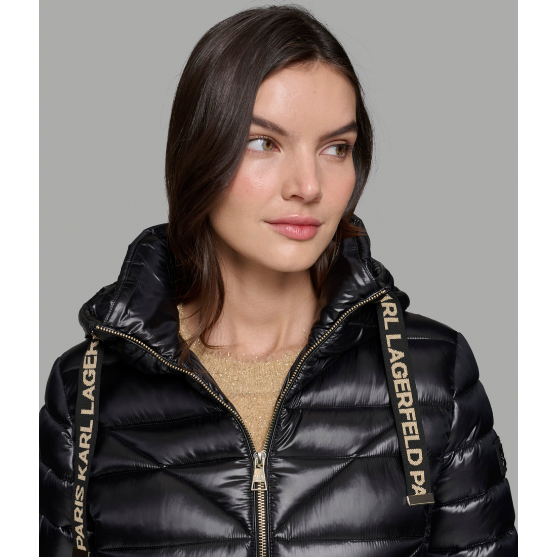 'Short Puffer Jacket With Logo' pour Femmes