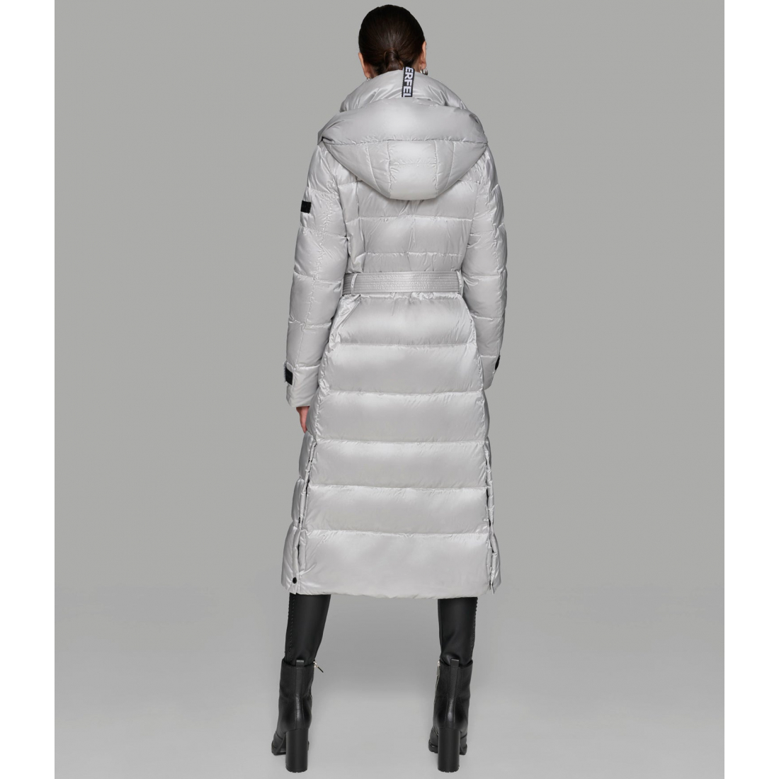 'Contrast Maxi Belted Long Puffer' für Damen