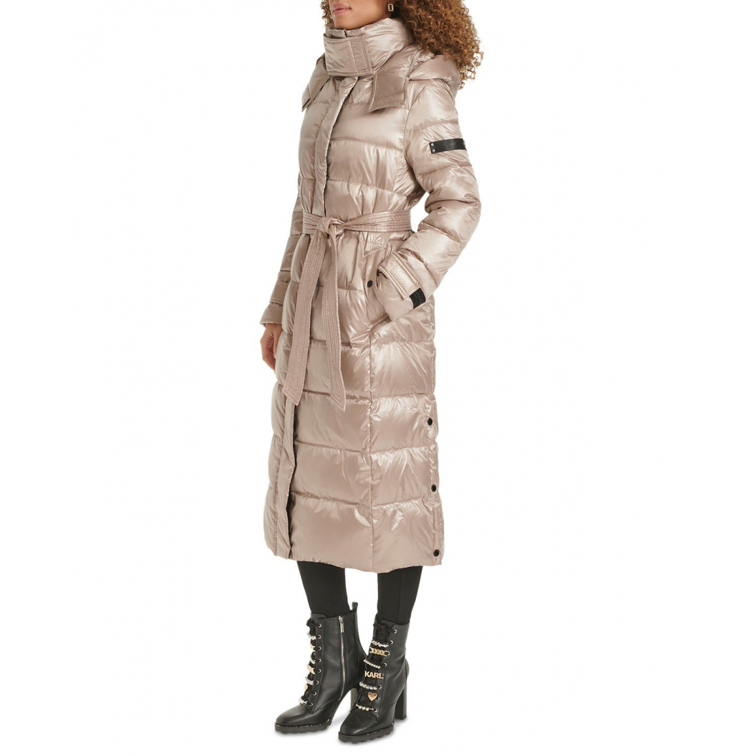 Manteau matelassé 'Shine Hooded Belted' pour Femmes