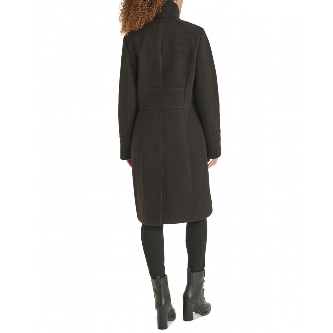 'Zip-Front Bouclé' Mantel für Damen