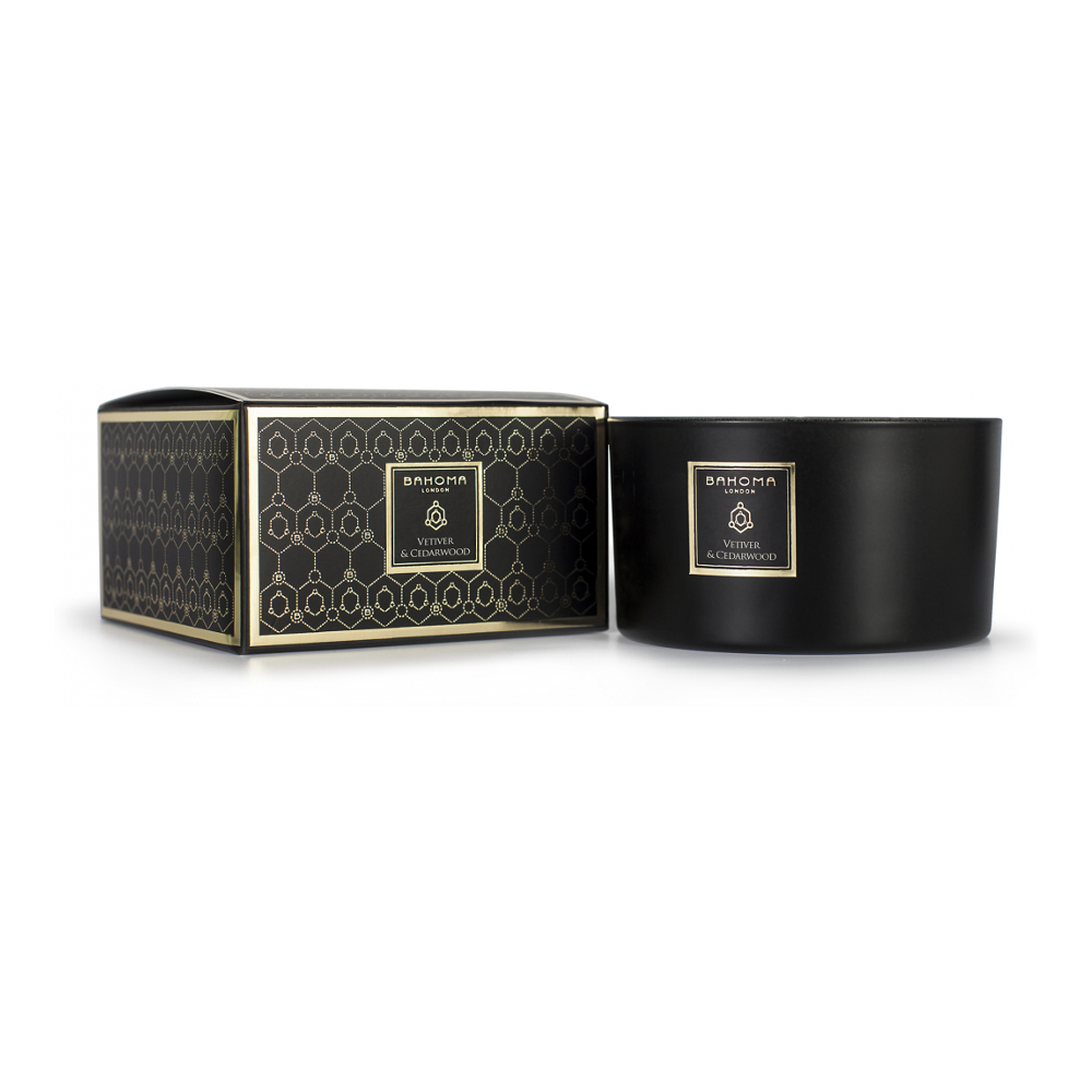 Bougie 3 mèches 'Obsidian - Cedarwood & Vetiver' - 400 g