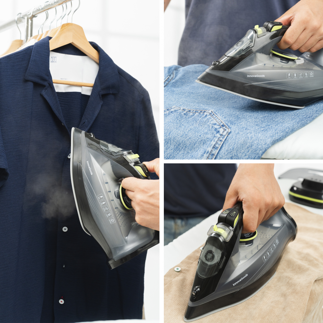 Fer à Repasser à Vapeur Sans Fil 2 en 1 Stiron 2400 W 20-30 g/min