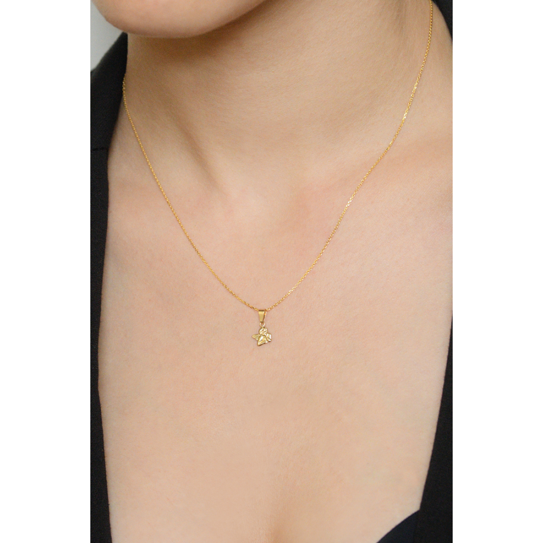 Pendentif sur chaine 'Ange amoureux' pour Filles