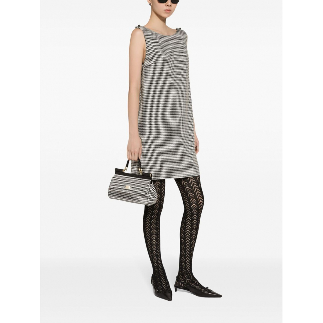 Robe sans manches 'Houndstooth-Pattern' pour Femmes