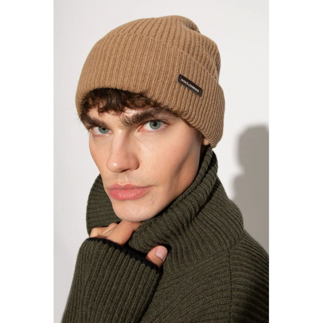 Men's 'Logo-Patch Ribbed' Beanie
