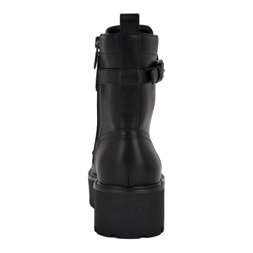 Women's 'Vaires Lug Sole Cuff Lace Up Logo Plated' Combat Boots