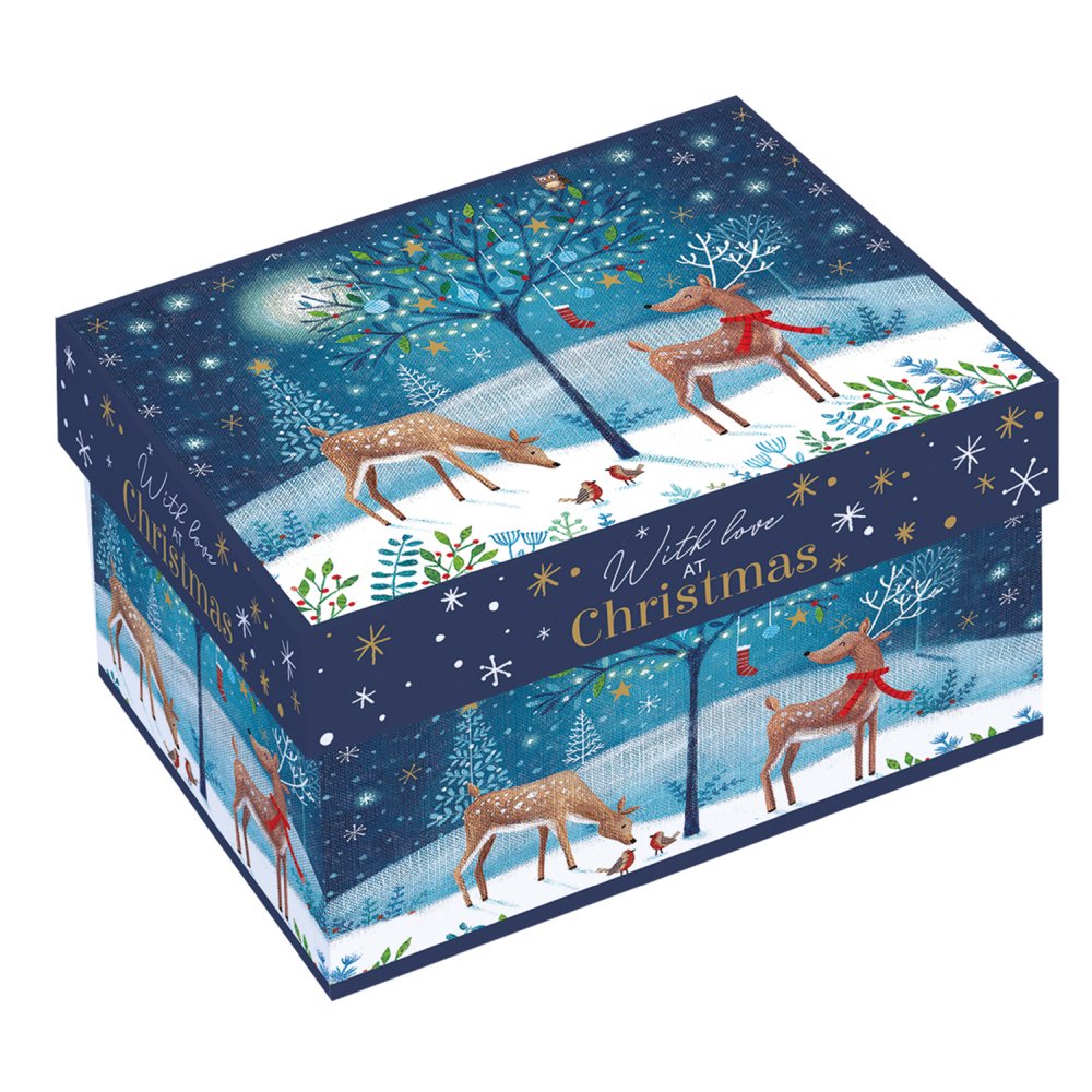 Porcelain Mug 350 ml In Gift Box With Love At Christmas Deers