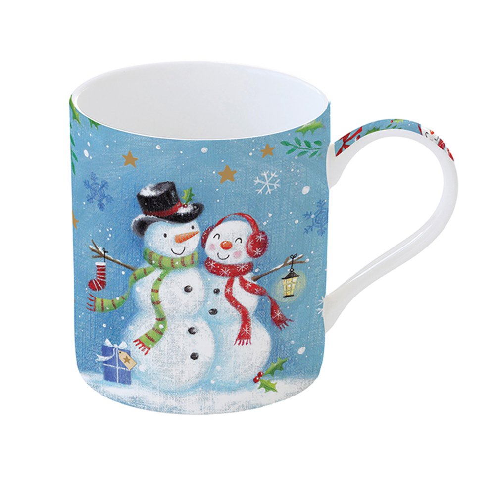 Set Of 4 Porcelain Cups 350 ml In Gift Box With Love At Christmas Ass.2