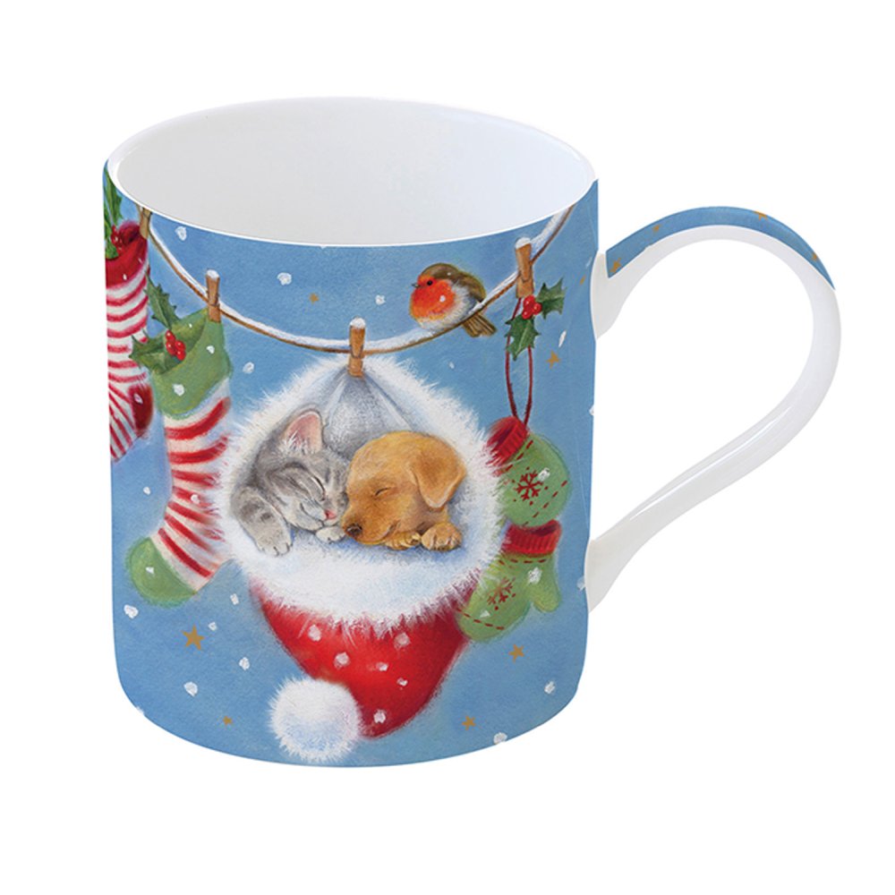 Set Of 4 Porcelain Cups 350 ml In Gift Box With Love At Christmas Ass.2