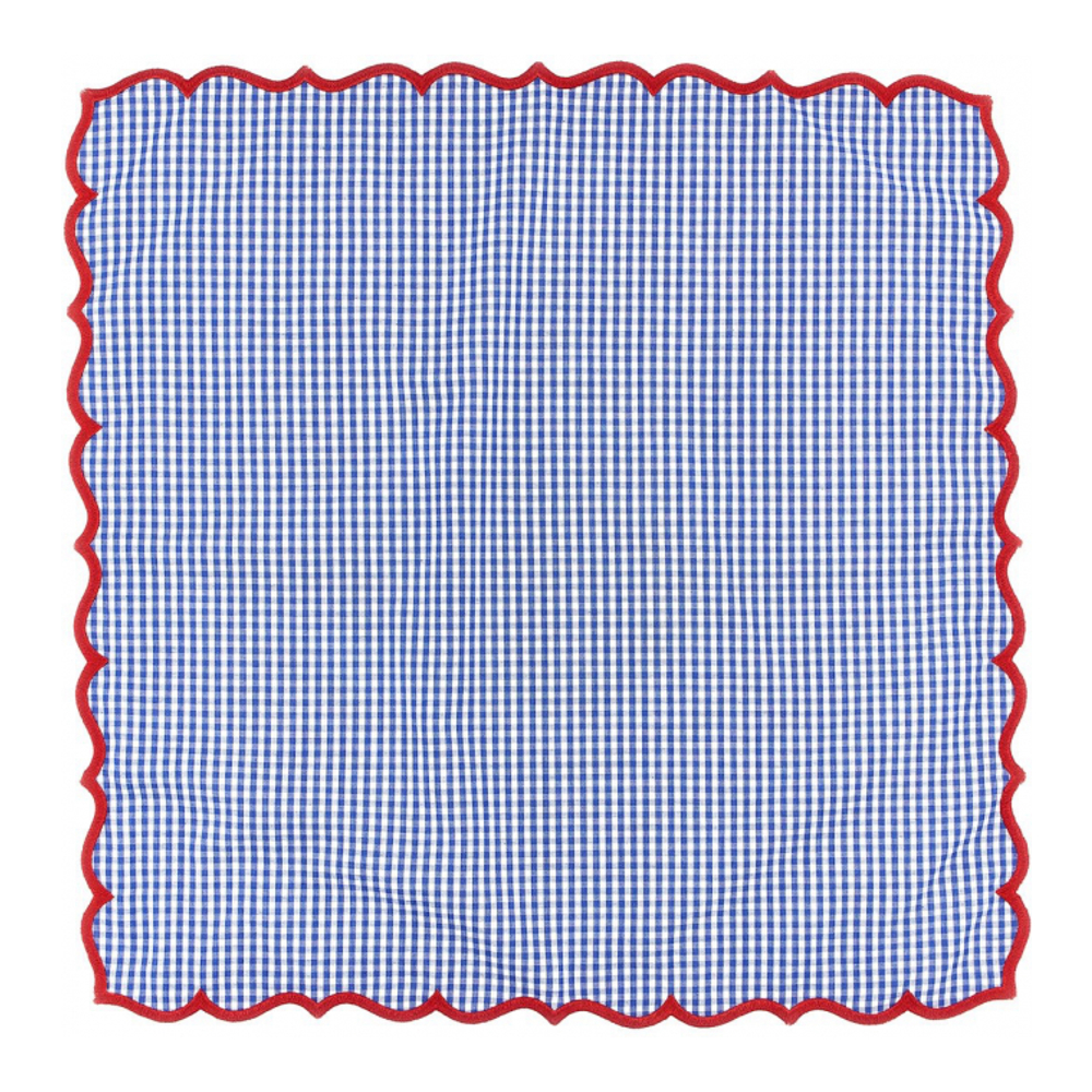 Serviettes 'Scalloped Vichy' - 45 x 45 cm - 2 Pièces