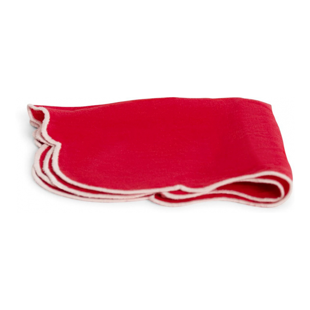 'With Scalloped Edge' Napkins - 45 x 45 cm - 2 Pieces