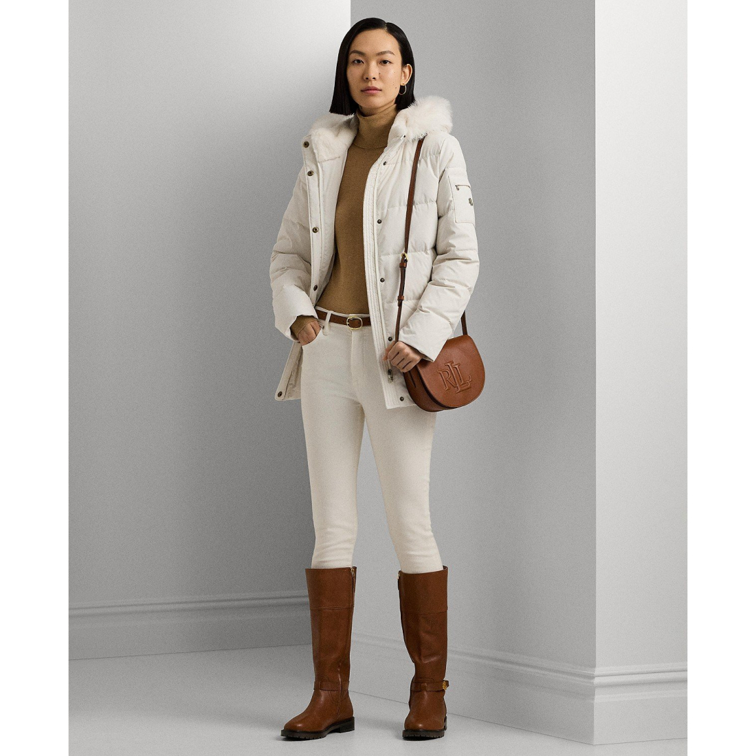 Manteau matelassé 'Faux-Fur Hooded' pour Femmes