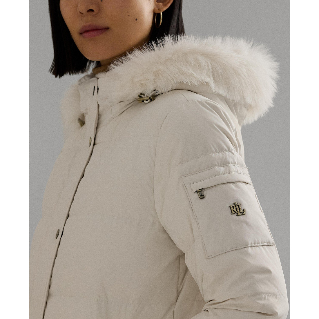 Manteau matelassé 'Faux-Fur Hooded' pour Femmes