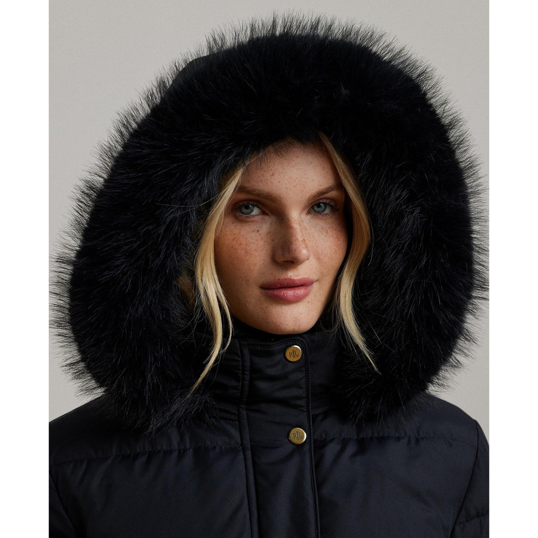 'Faux-Fur Hooded' Puffermantel für Damen