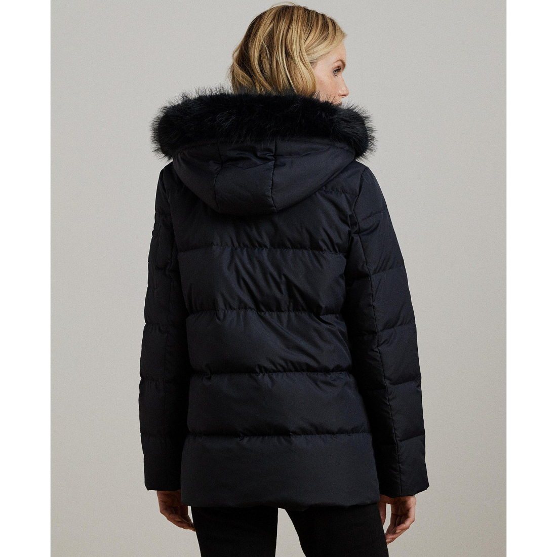 'Faux-Fur Hooded' Puffermantel für Damen