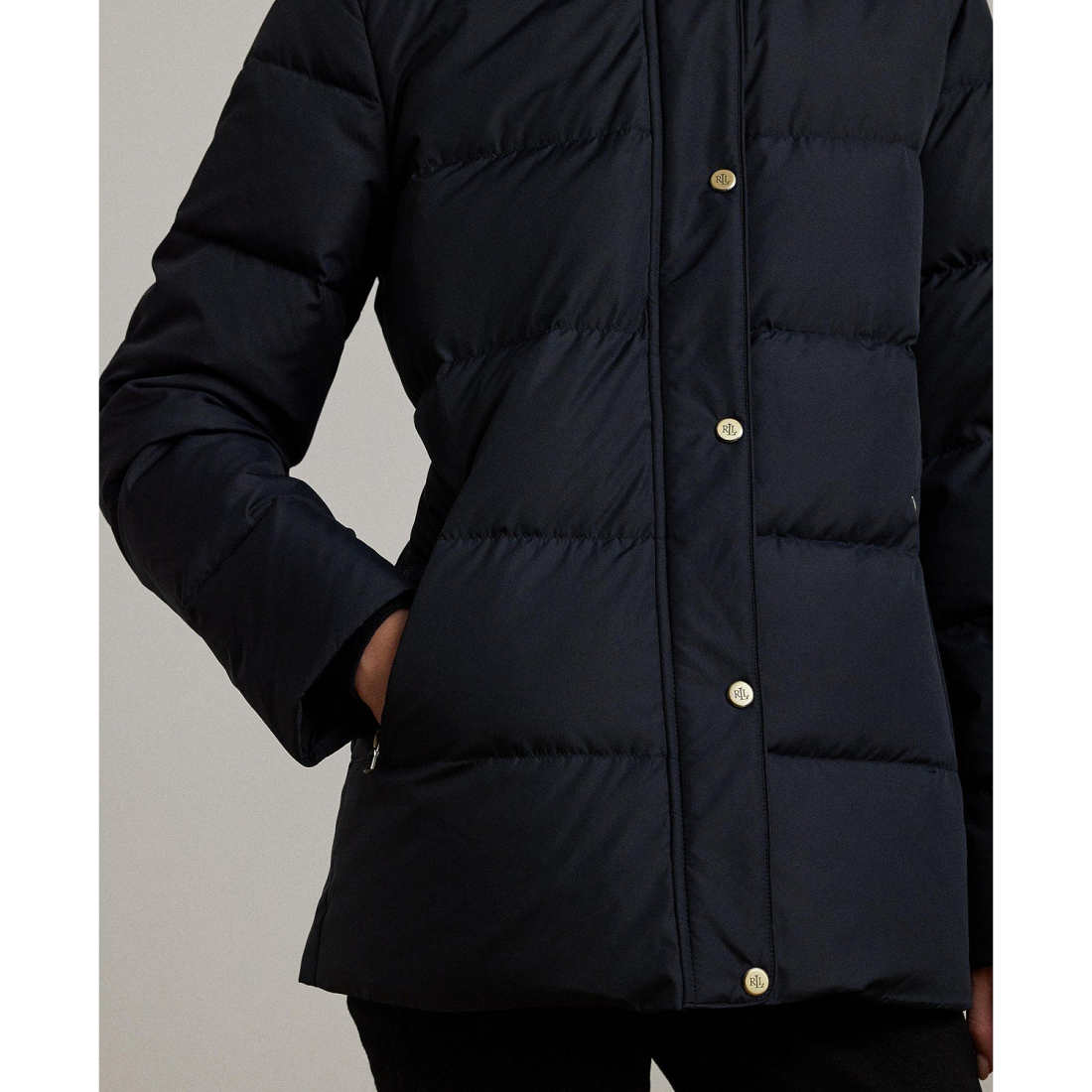 'Faux-Fur Hooded' Puffermantel für Damen