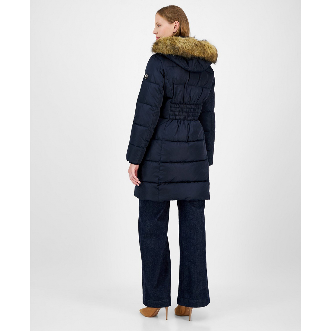 Manteau matelassé 'Faux-Fur-Trim Hooded' pour Femmes