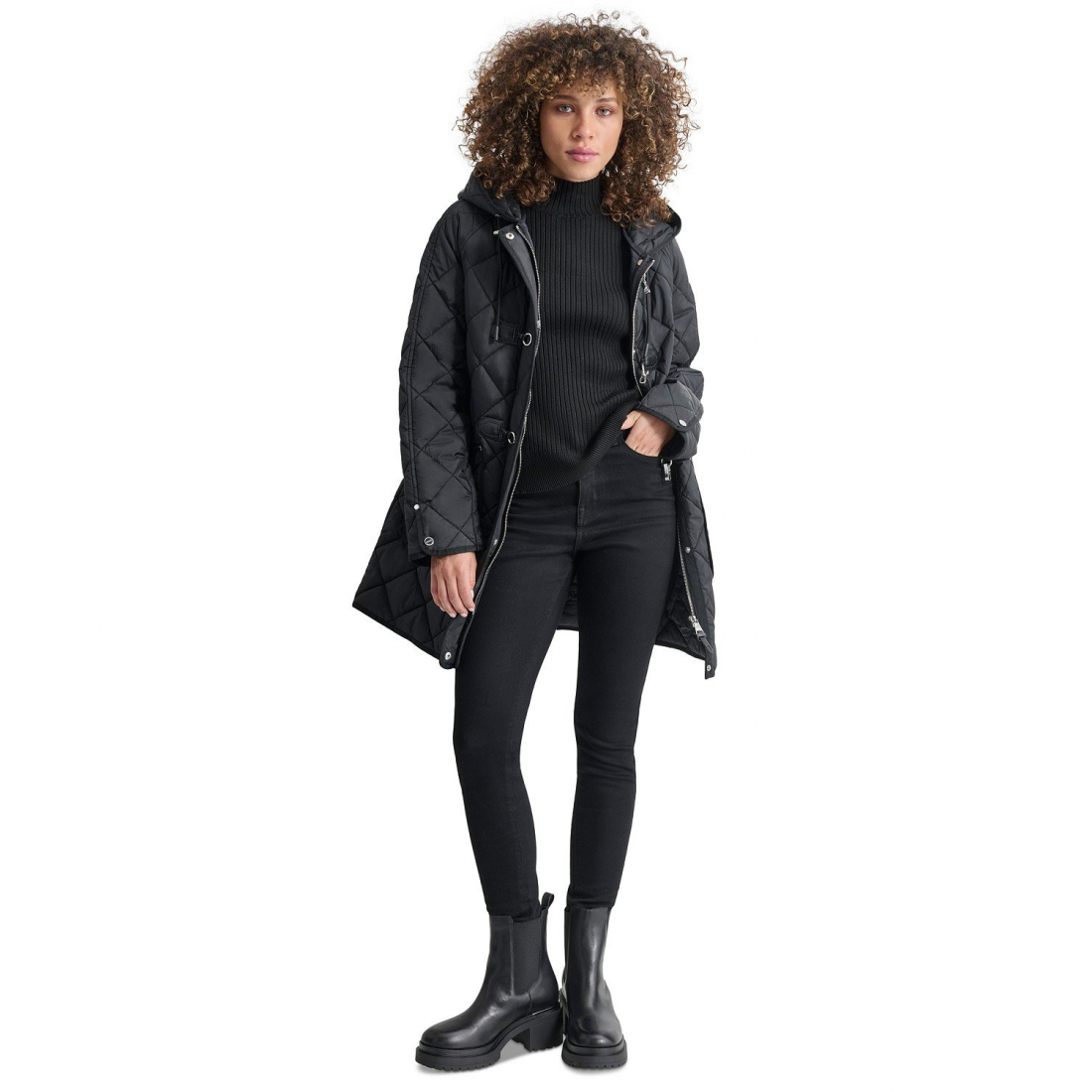 'Hooded Toggle Quilted' Mantel für Damen