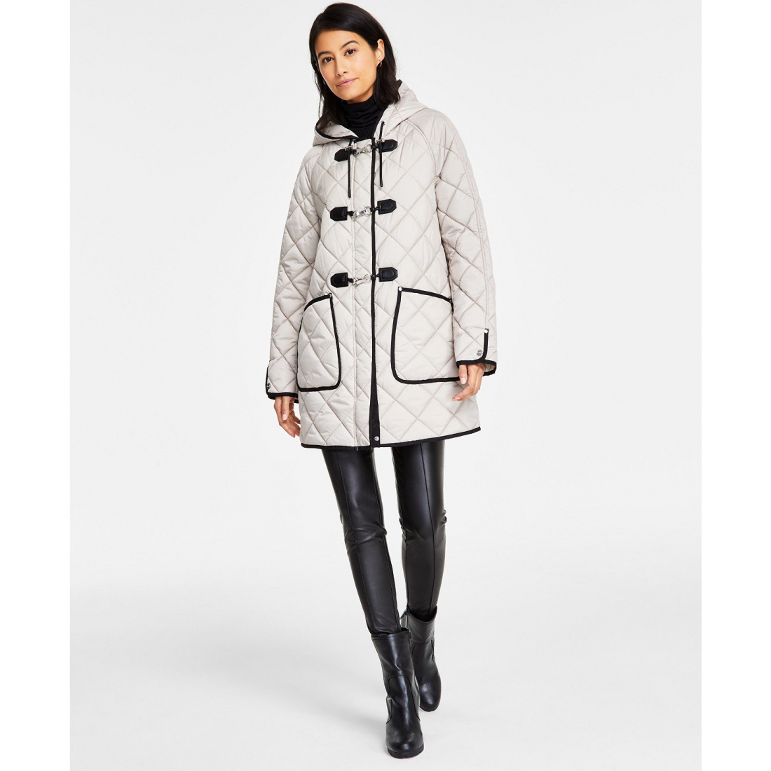 Manteau 'Hooded Toggle Quilted' pour Femmes