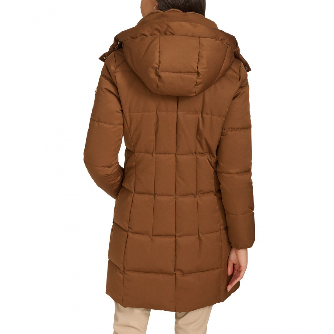 Manteau matelassé 'Hooded Faux-Fur-Lined Midi' pour Femmes