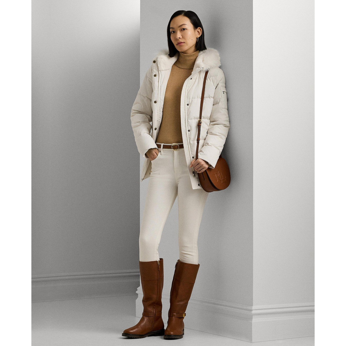 Manteau matelassé 'Faux-Fur Hooded' pour Femmes