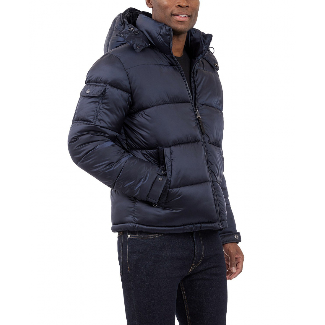 Veste matelassée 'Heavyweight Metallic Finish Hooded' pour Hommes