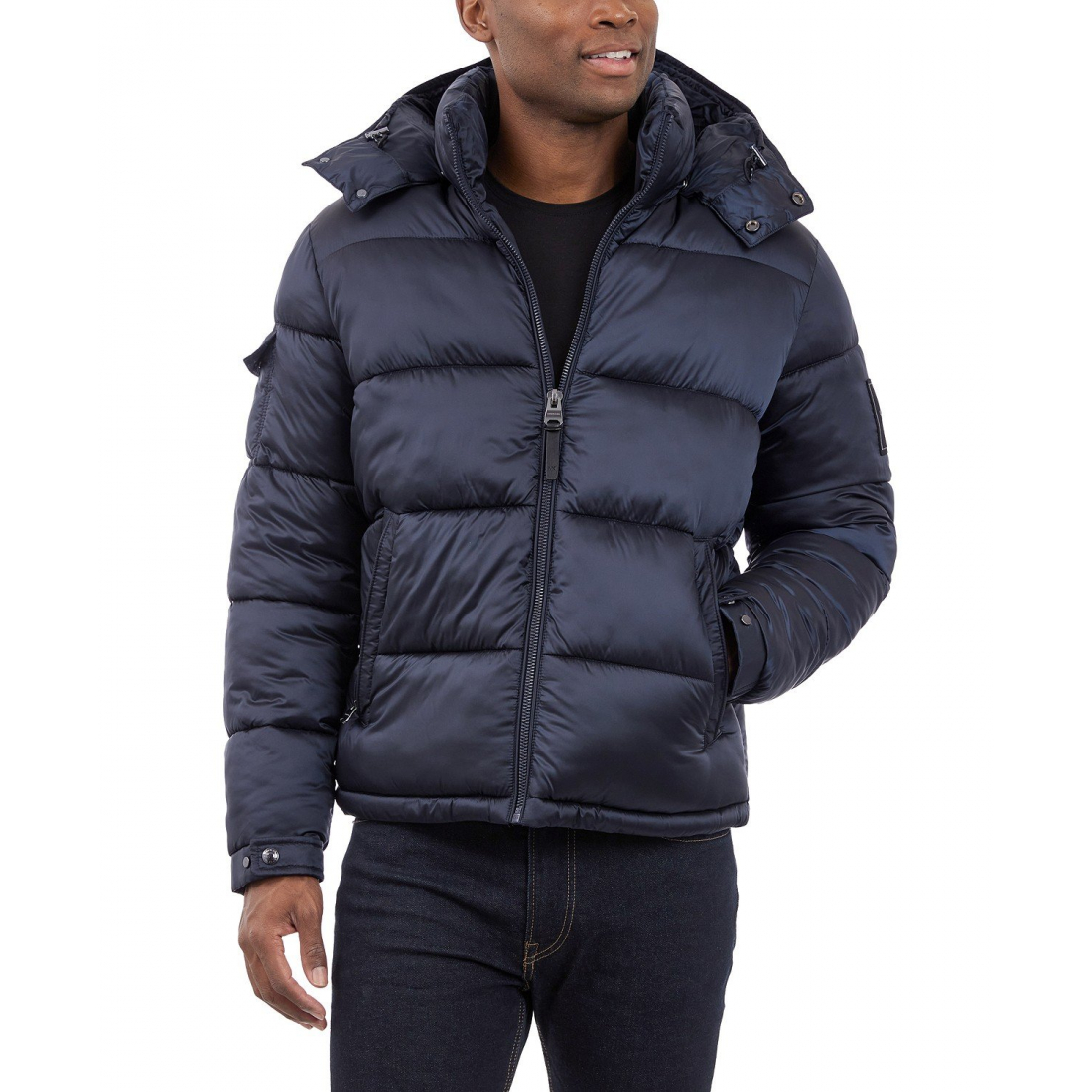 Veste matelassée 'Heavyweight Metallic Finish Hooded' pour Hommes