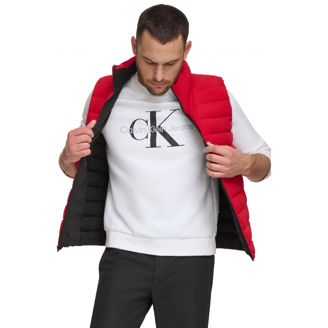 'Stretch Water Resistant Puffer Vest' pour Hommes