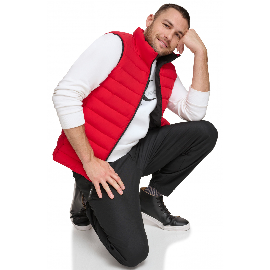 'Stretch Water Resistant Puffer Vest' pour Hommes