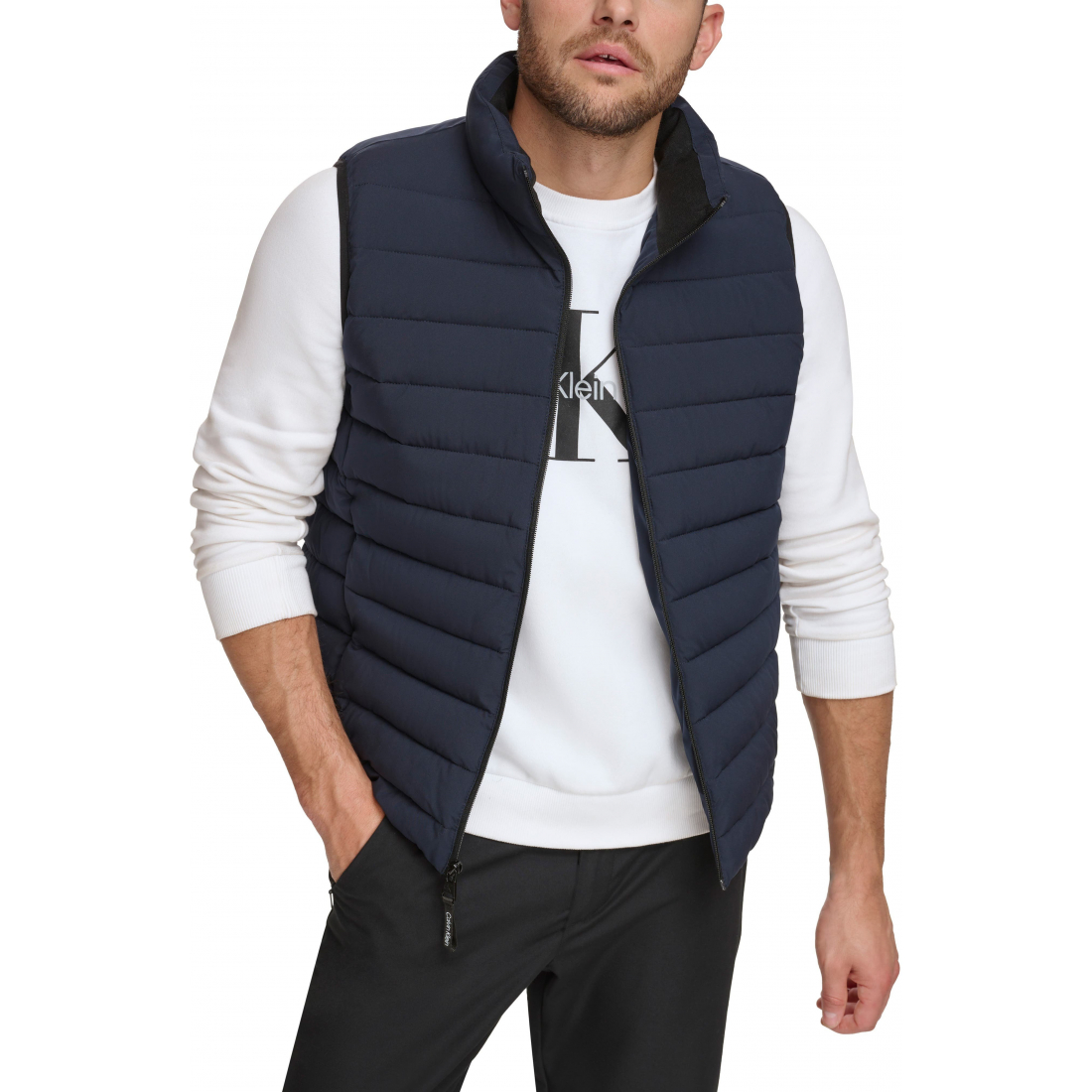 'Stretch Water Resistant Puffer Vest' pour Hommes