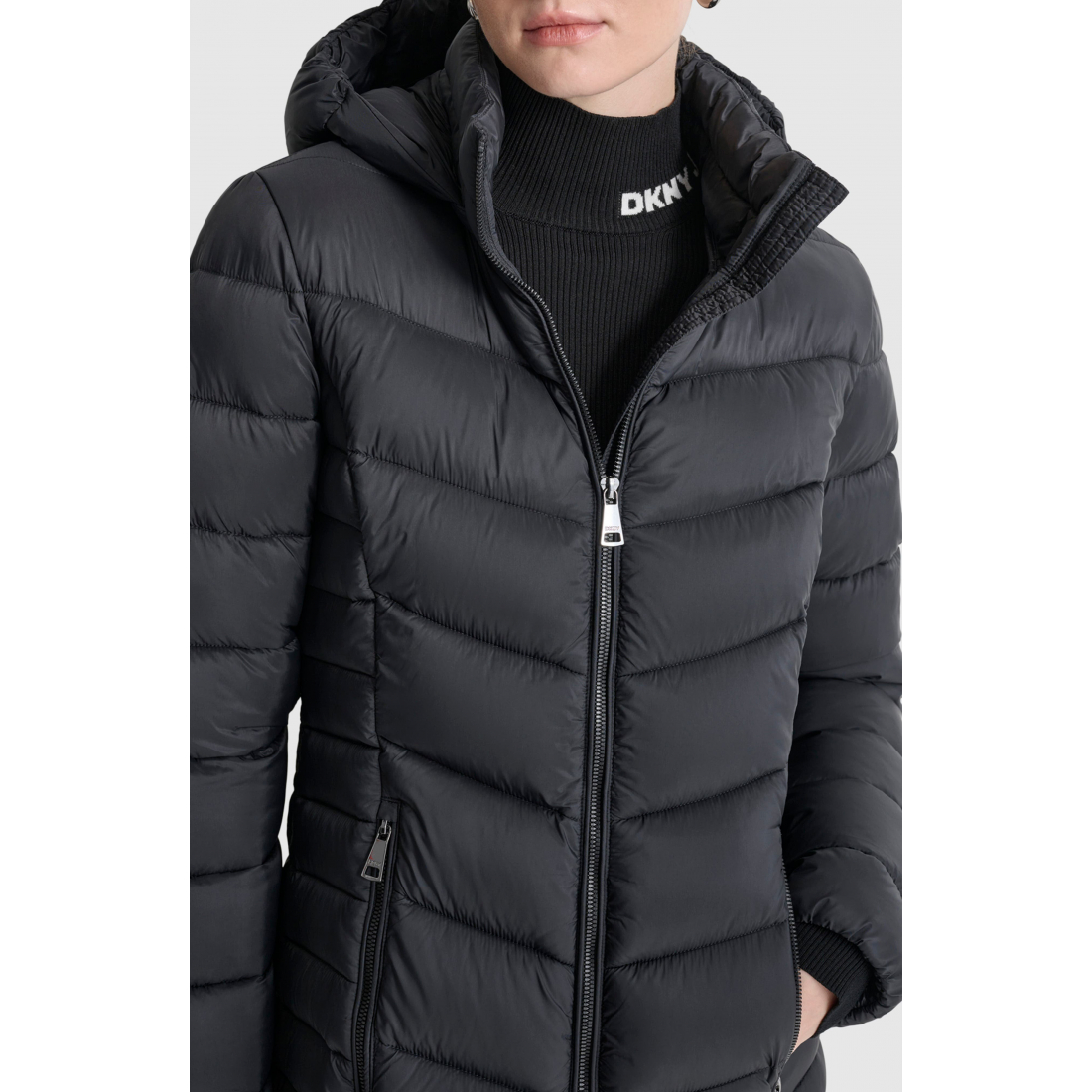 Veste matelassée 'Cire Packable Hooded Longline' pour Femmes