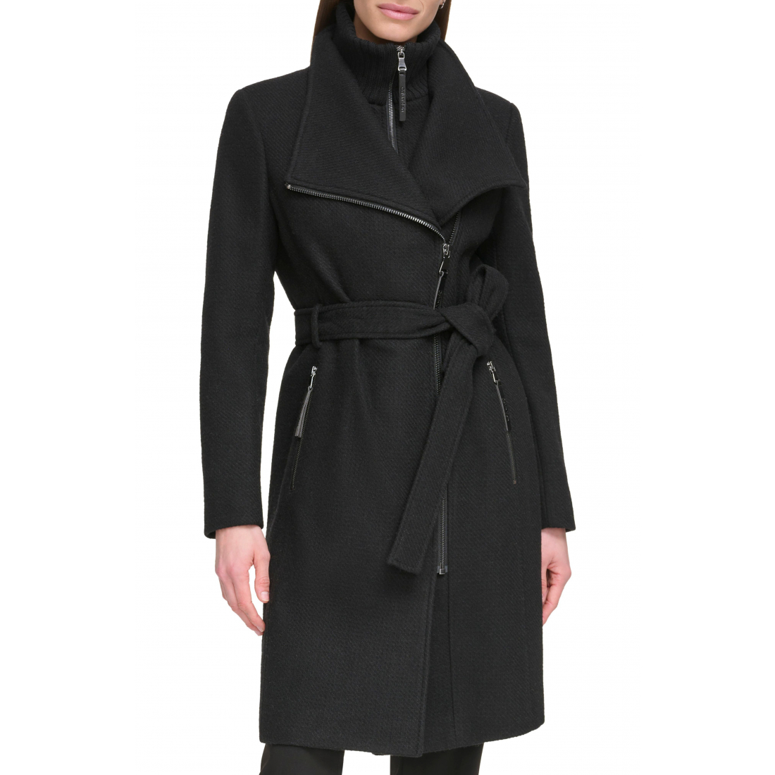 Women's 'Angled Zip Twill Coat' Coat
