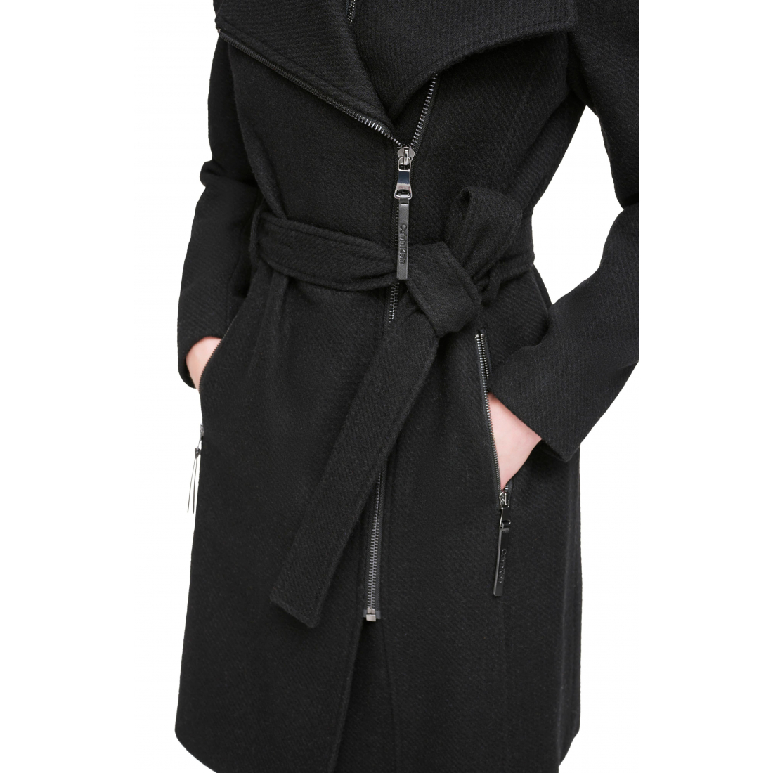 Women's 'Angled Zip Twill Coat' Coat