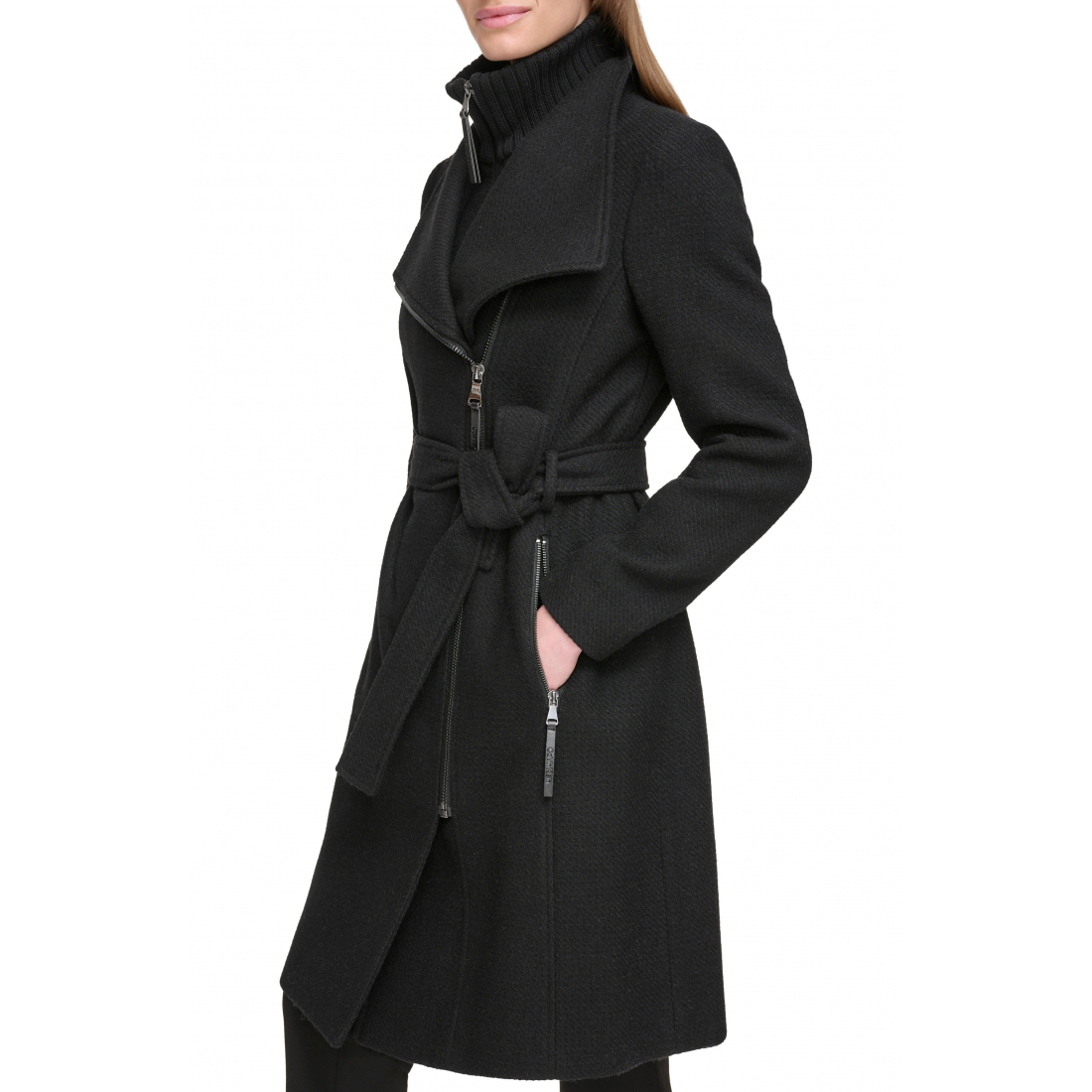 Women's 'Angled Zip Twill Coat' Coat