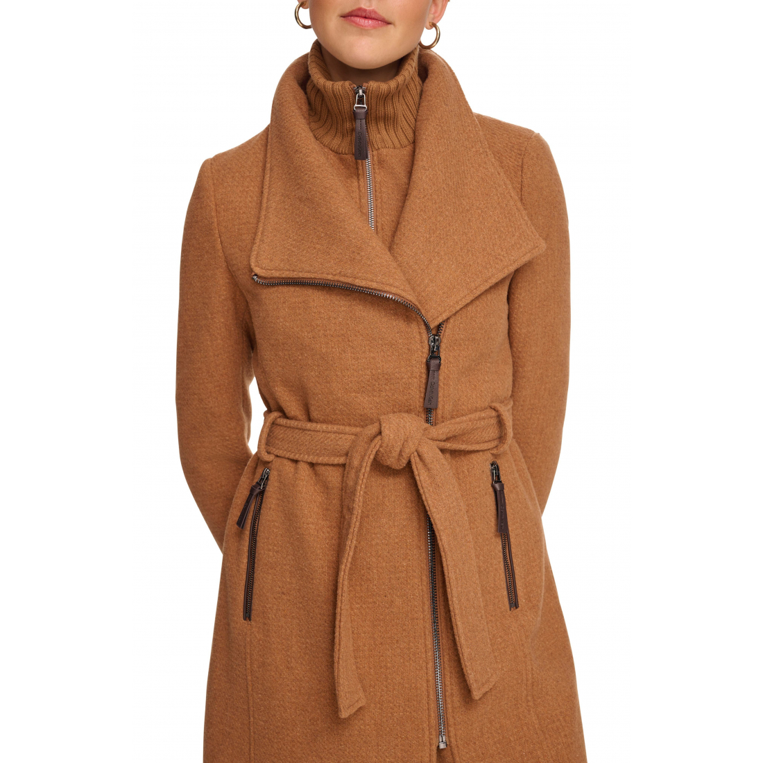 Women's 'Angled Zip Twill Coat' Coat