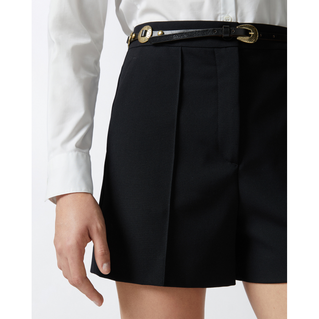 'Pleated Twill' Shorts für Damen