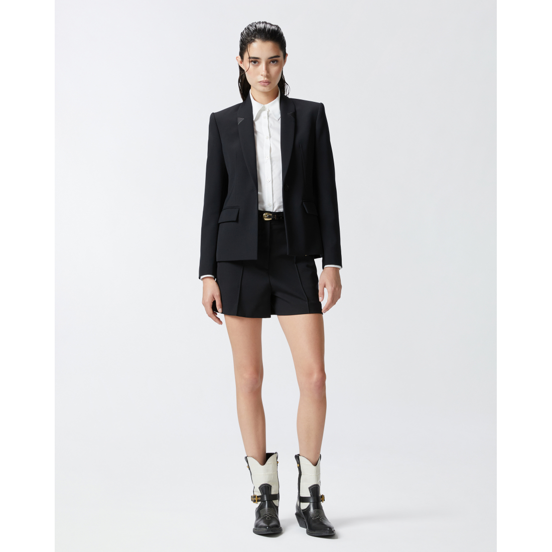 'Pleated Twill' Shorts für Damen