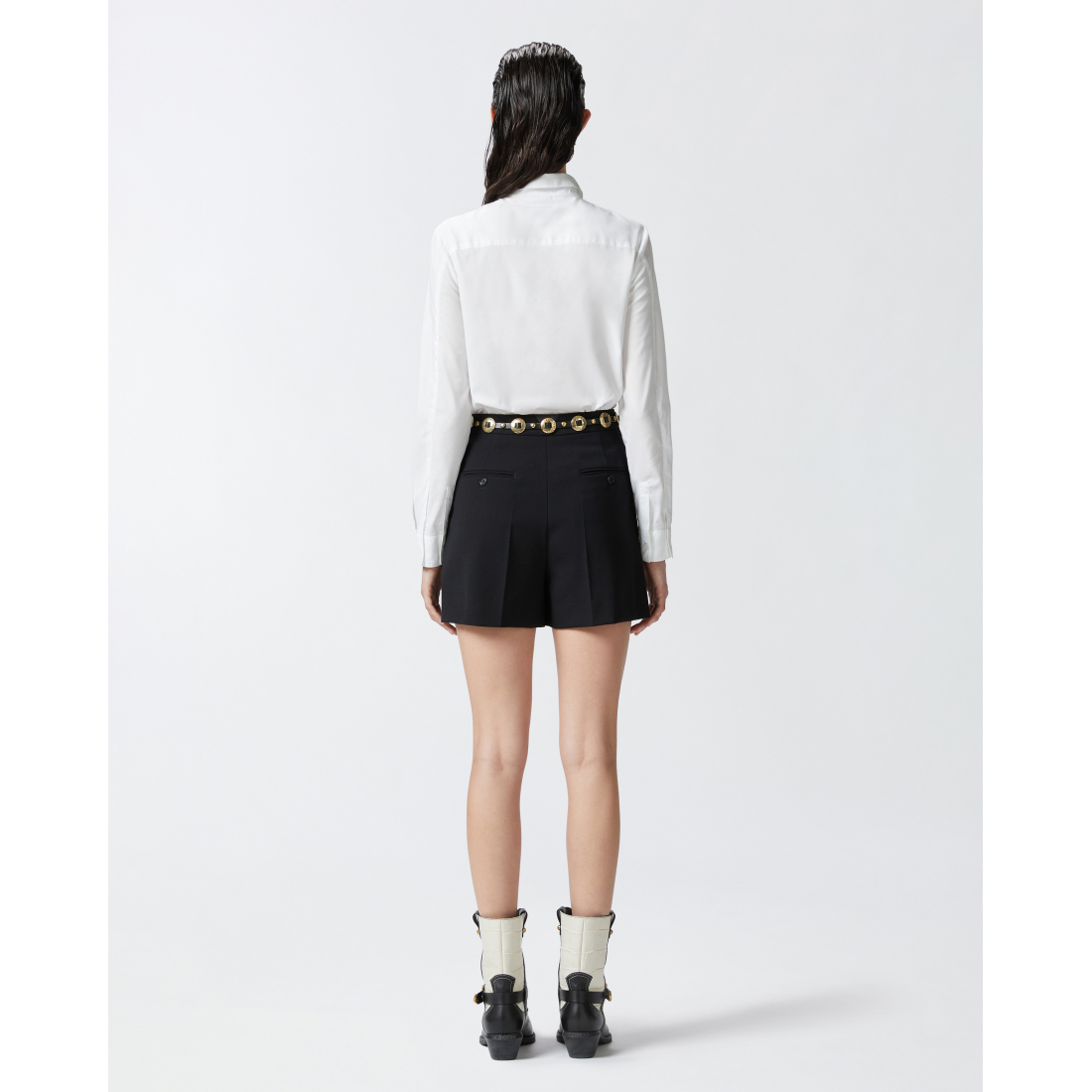 'Pleated Twill' Shorts für Damen