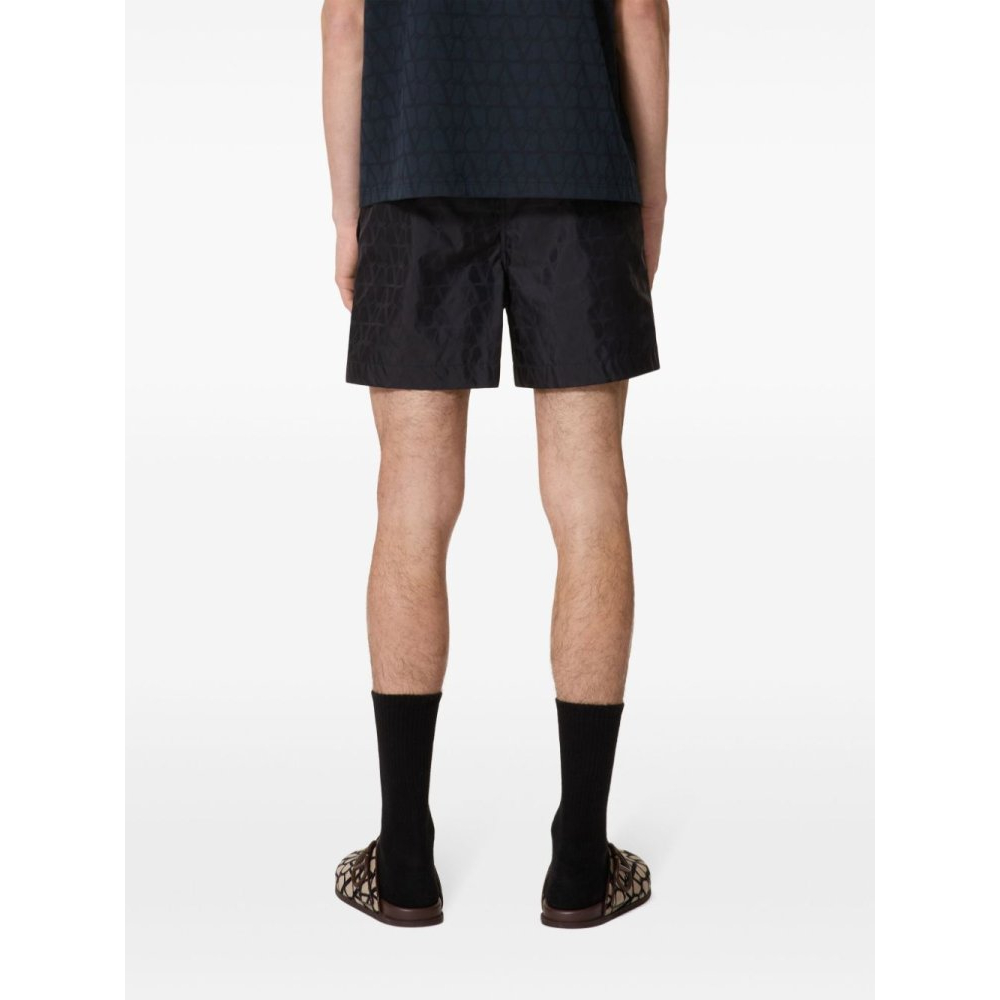 Men's 'Optical V Elasticated-Waist' Swimming Shorts