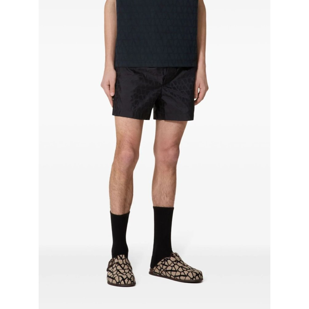 Men's 'Optical V Elasticated-Waist' Swimming Shorts