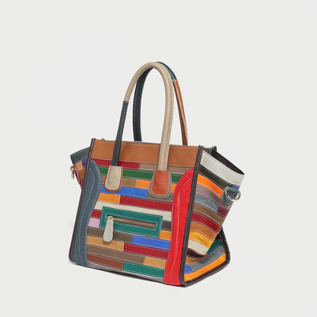 Women's 'Abstract Linear' Top Handle Bag