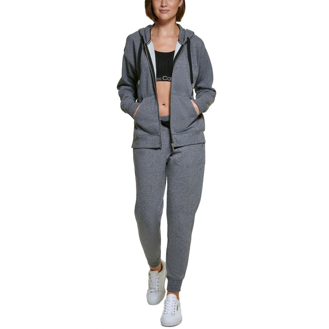 Women's 'Fleece Long-Sleeve Zip-Front Hoodie' Track Jacket
